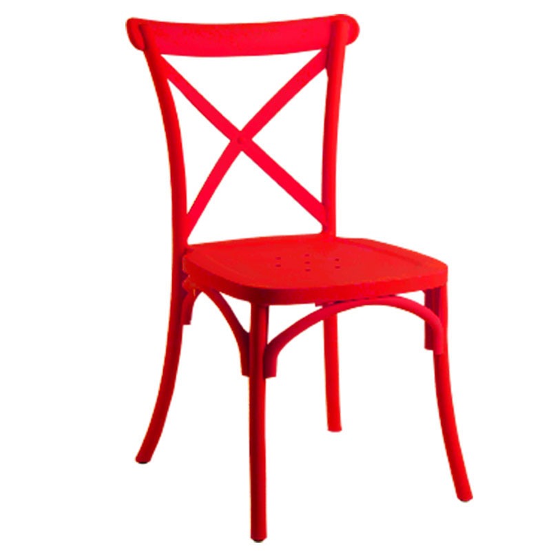 Chaise Moderne Metallika - Rouge