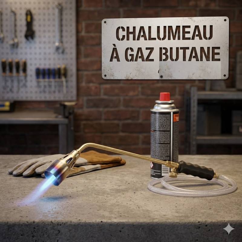 Chalumeau à Gaz Butane avec Flexible et Poignée Ergonomique - Image 2
