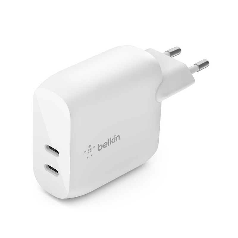 Chargeur BELKIN Boost Charge 40W Avec 2 ports USB-C PD  - Blanc