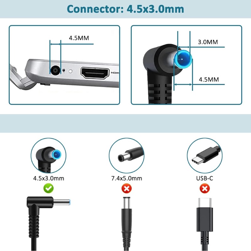 Chargeur Adaptable Pour Ordinateur Portable HP 19.5V-3.33A  - Image 4