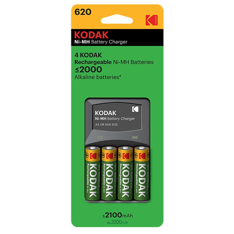 Chargeur De Piles KODAK 620 Ni-MH AA AAA + 4 Piles AA 2000 MAH