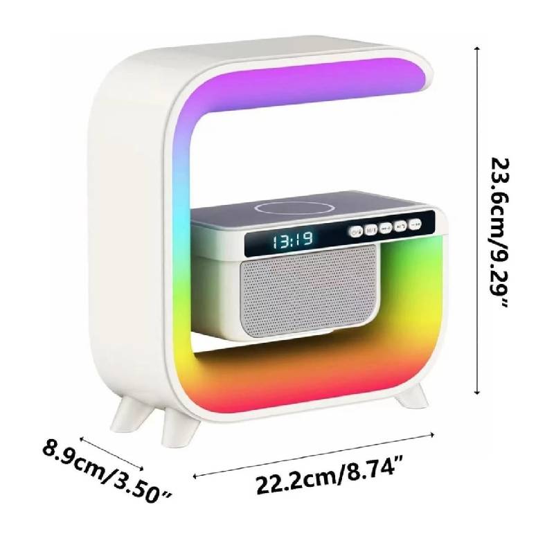 Chargeur Sans Fil avec Lampe LED RGB et Enceinte Intelligente - G3MINI - Image 3
