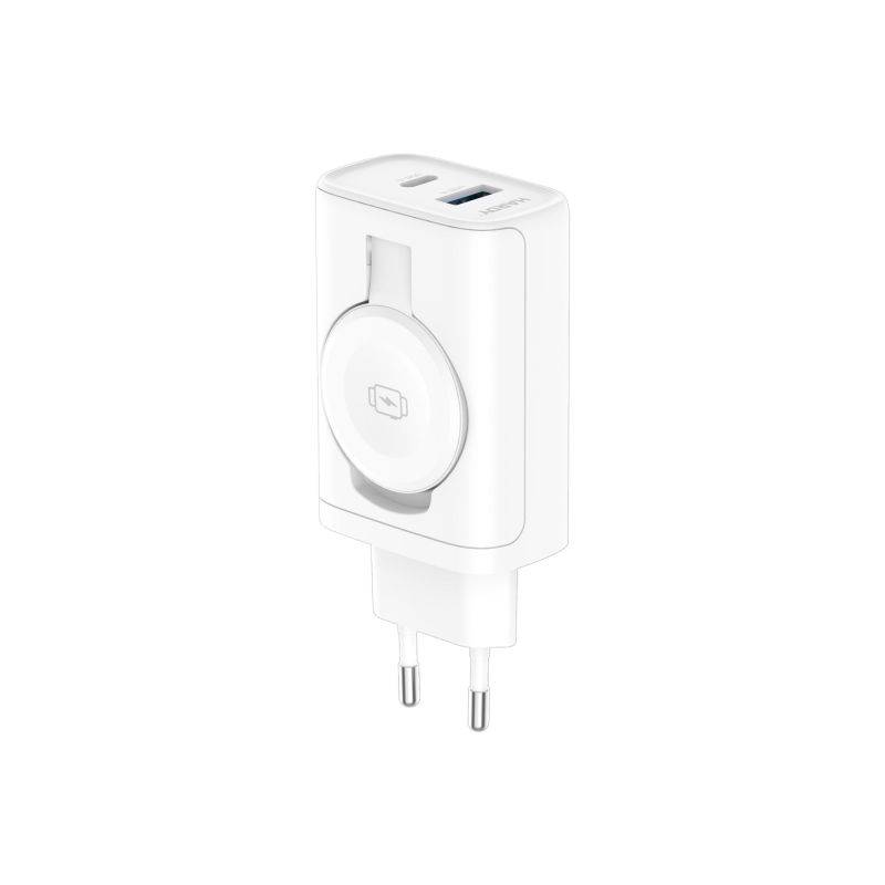 Chargeur secteur Ibustif Hardy 2en1 33W avec 2 ports - Blanc - Image 2