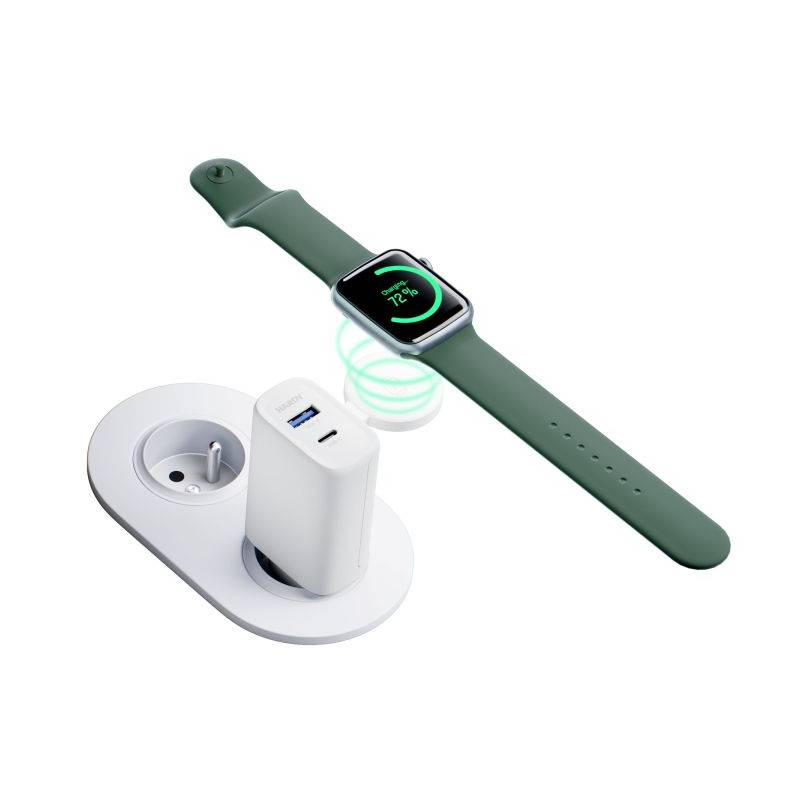 Chargeur secteur Ibustif Hardy 2en1 33W avec 2 ports - Blanc - Image 4