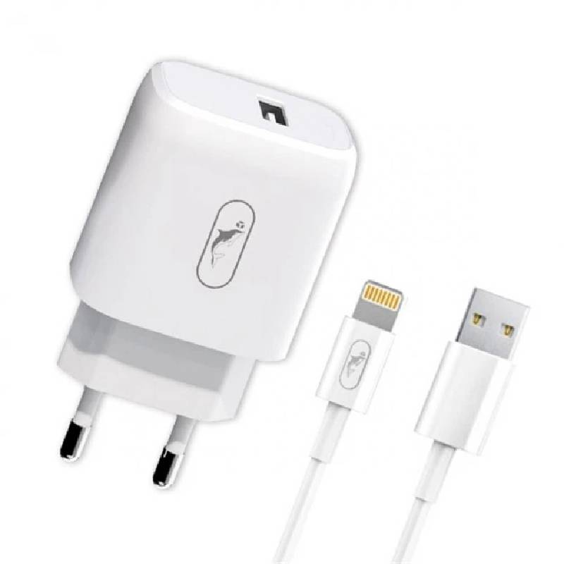 Chargeur SKY DOLPHIN Avec Câble Lightning - Blanc