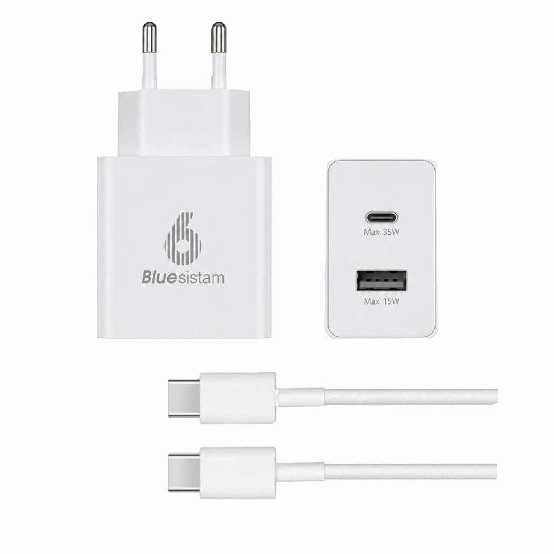 Chargeur Smartphone BL-13 35W 2 Ports avec Câble Type-C - Blanc