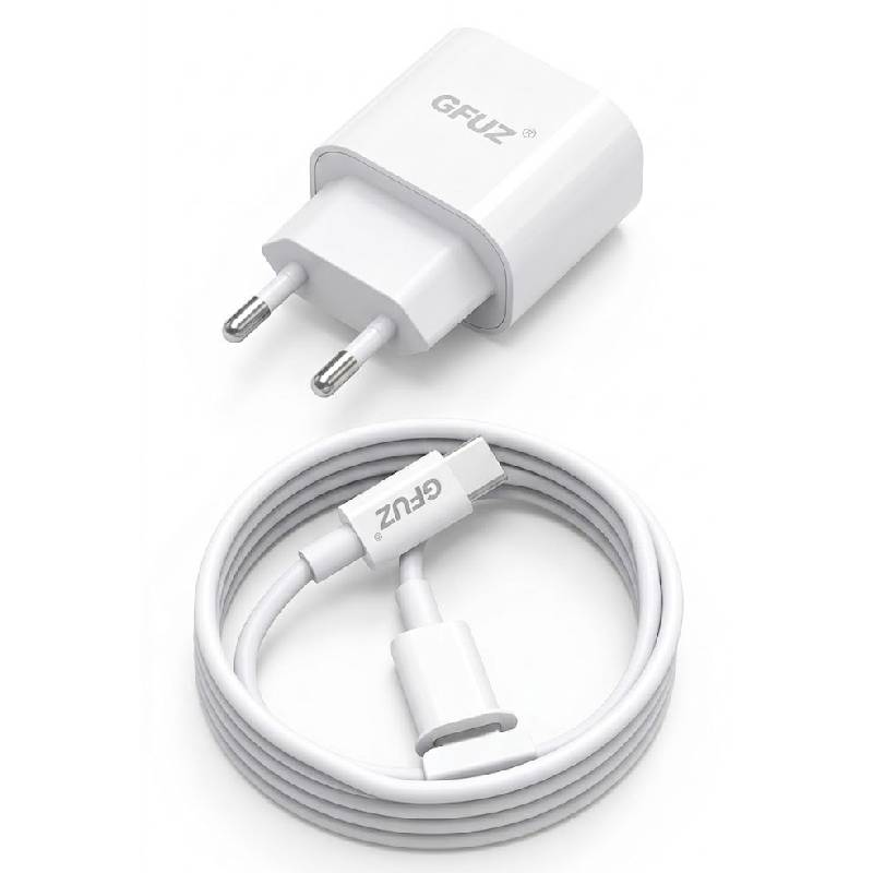 Chargeur Smartphone GFUZ 20W avec Câble Type-C - Blanc