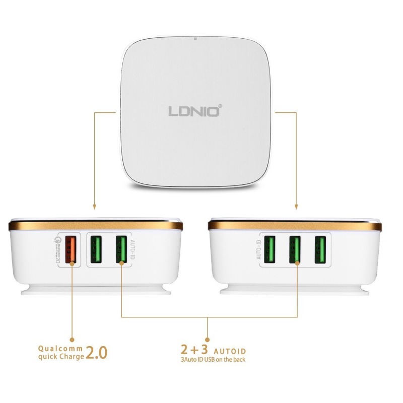 Chargeur Smartphone LDNIO Avec 6 Ports USB Et Cable - Blanc      - Image 3