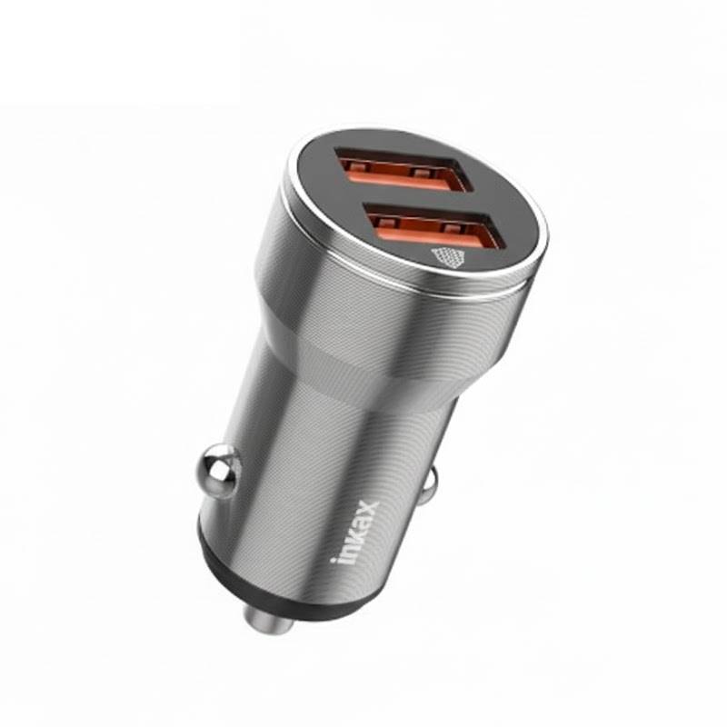Chargeur Voiture INKAX CA02B Avec Câble Type-C - Silver - Image 2