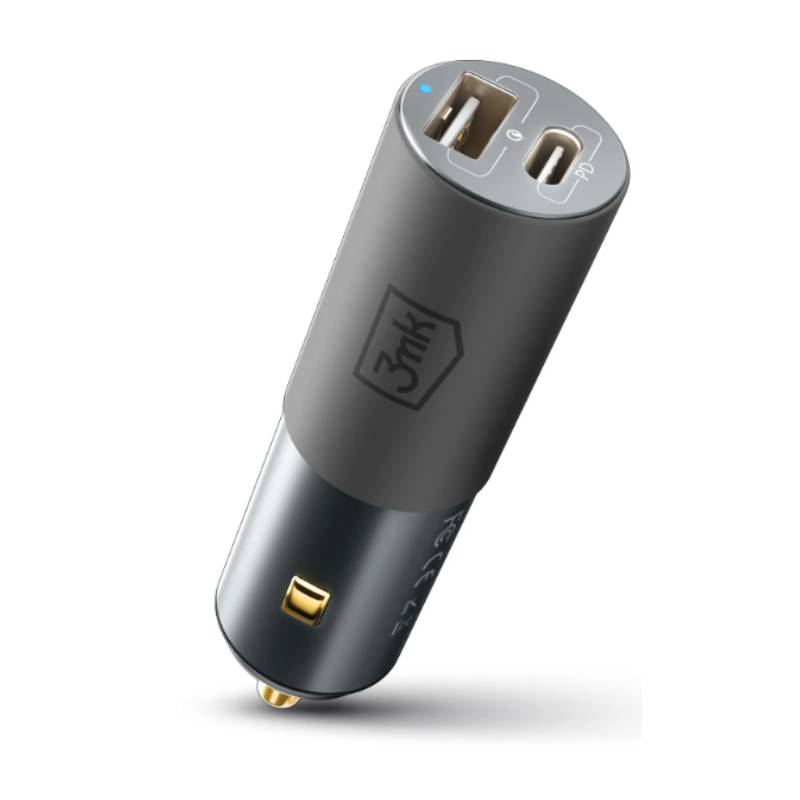 Chargeur Voiture 3MK Hyper Car Charger 100W 2 Ports USB-C / USB-A - Noir