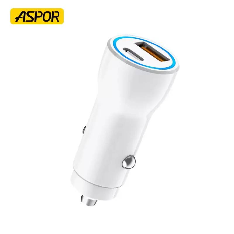 Chargeur Allume-Cigare ASPOR A910 38W - Blanc