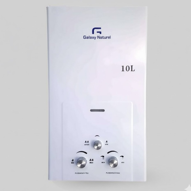 Chauffe Bain GALAXY NATUREL 10 Litres Gaz Naturel - Blanc - Image 2
