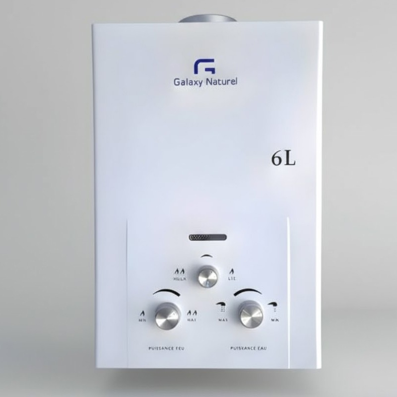 Chauffe Bain GALAXY NATUREL 6 Litres Gaz Bouteille - Blanc - Image 2