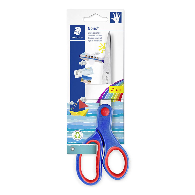 Ciseaux STAEDTLER 21 cm Bleu & Rouge 