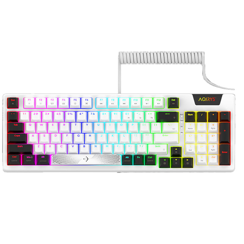 Clavier Filaire Gamer Mécanique AQIRYS ADARA 100% Anti-ghosting RGB - Blanc - Image 3