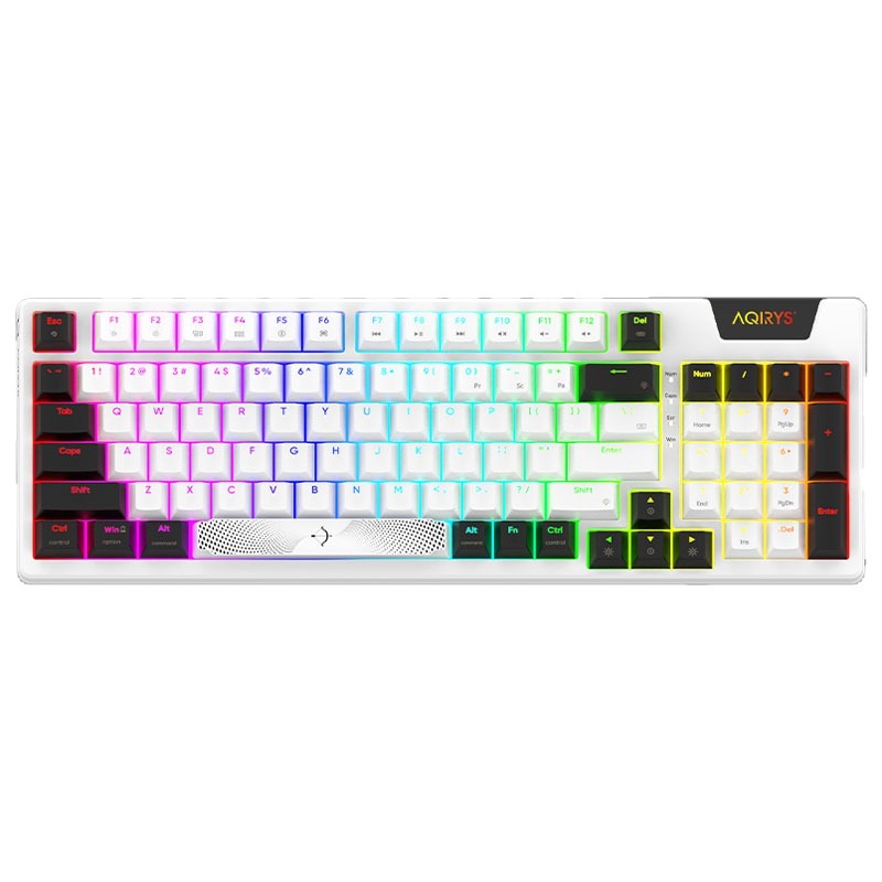 Clavier Filaire Gamer Mécanique AQIRYS ADARA 100% Anti-ghosting RGB - Blanc 