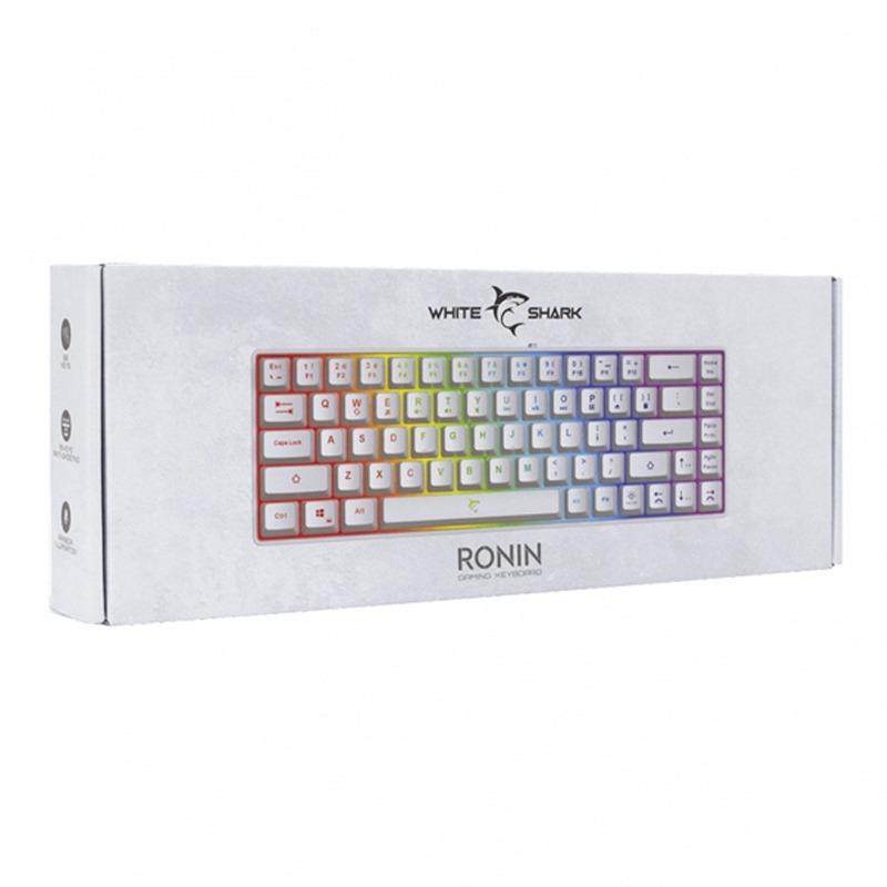 Clavier Filaire Gamer WHITE SHARK RONIN GK-2201 – Blanc - Image 5