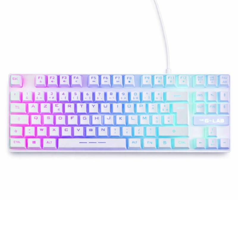 Clavier Filaire Gaming G-LAB KEYZ CAESIUM TKL - Blanc