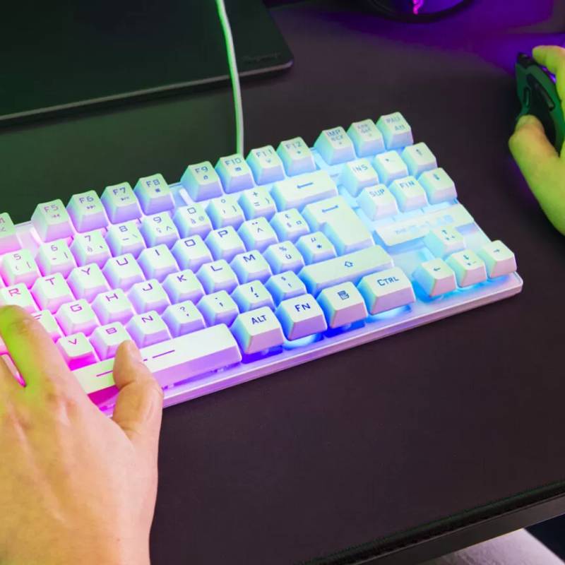Clavier Filaire Gaming G-LAB KEYZ CAESIUM TKL - Blanc - Image 2