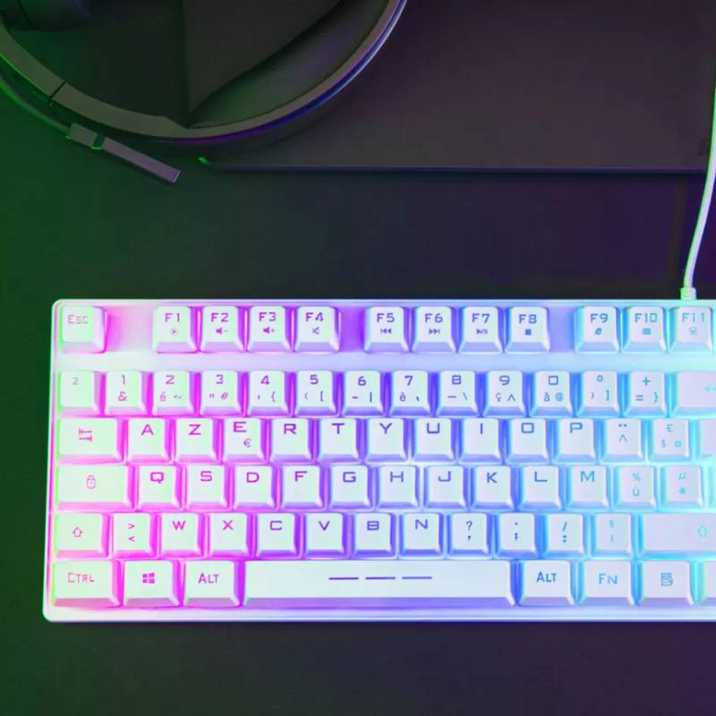 Clavier Filaire Gaming G-LAB KEYZ CAESIUM TKL - Blanc - Image 4