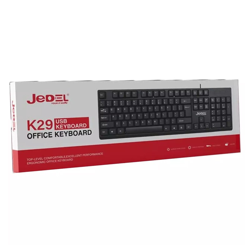 Clavier Filaire JEDEL K29 USB - Noir - Image 2