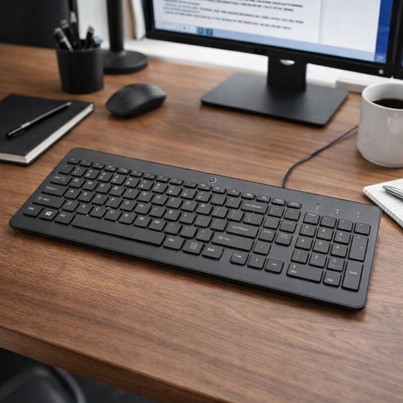 Clavier Filiaire HP 150 AZERTY Français - Noir - Image 5