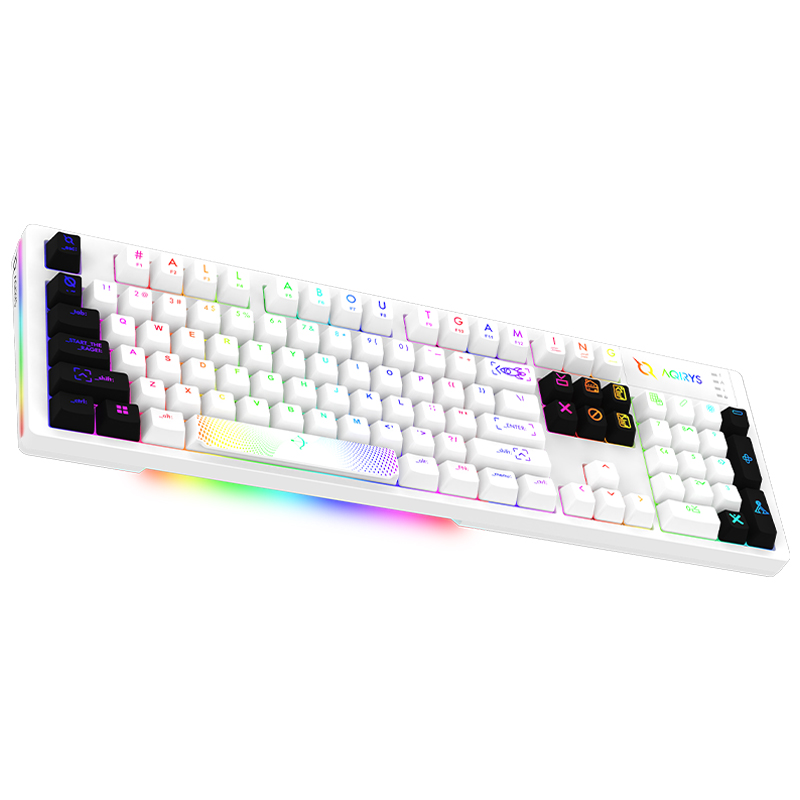 Clavier Gamer Filaire AQIRYS ALUDRA RGB - Blanc - Image 2