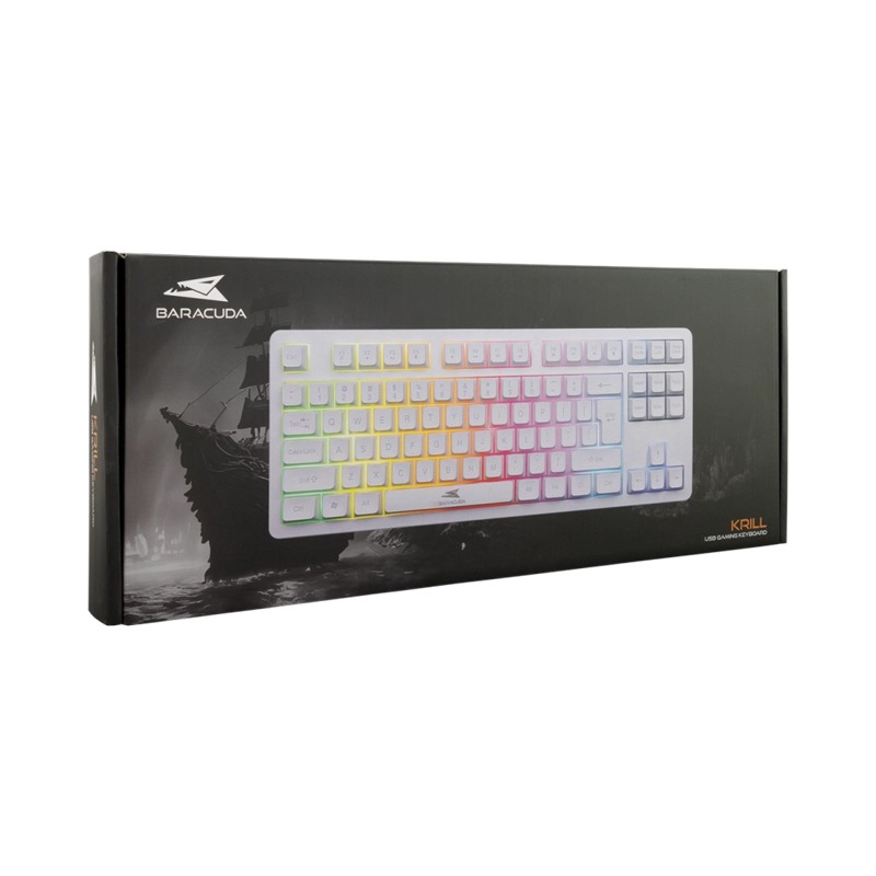 Clavier Gamer Filaire BARACUDA BGK-01124 - Blanc - Image 4