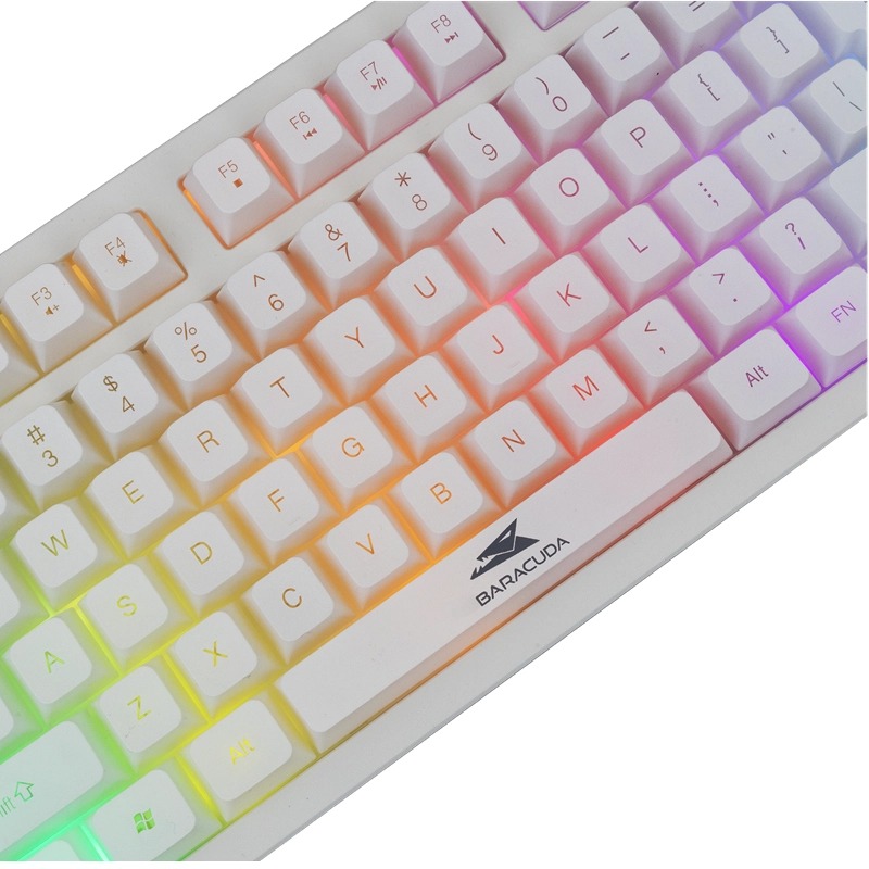 Clavier Gamer Filaire BARACUDA BGK-01124 - Blanc - Image 2