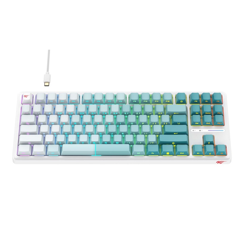 Clavier Gamer Filaire HAVIT KB901L RGB BACKLIT - Blanc 