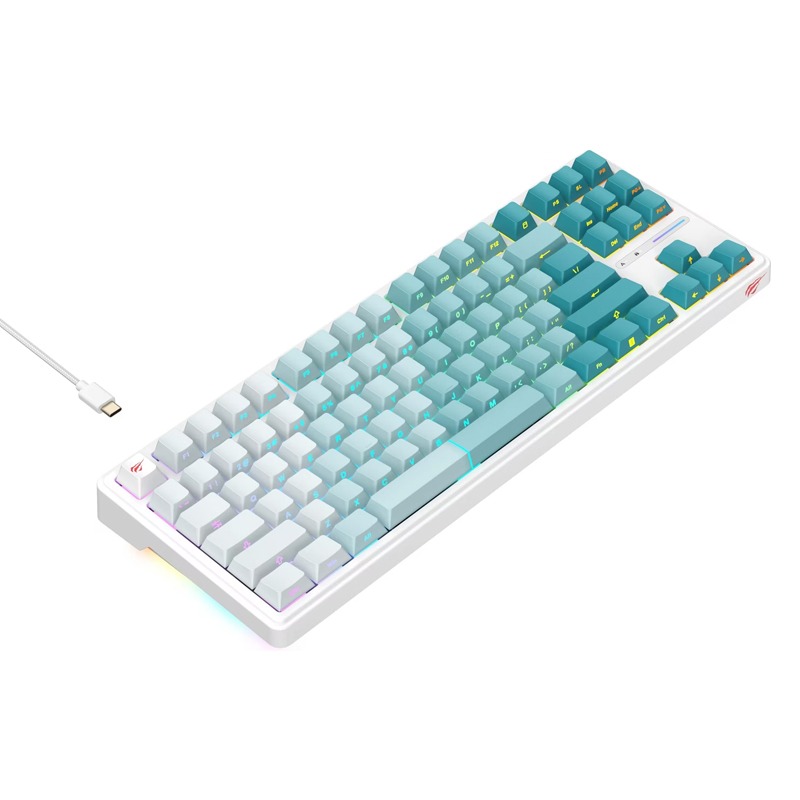 Clavier Gamer Filaire HAVIT KB901L RGB BACKLIT - Blanc - Image 3