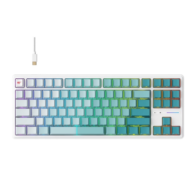 Clavier Gamer Filaire HAVIT KB901L RGB BACKLIT - Blanc - Image 2