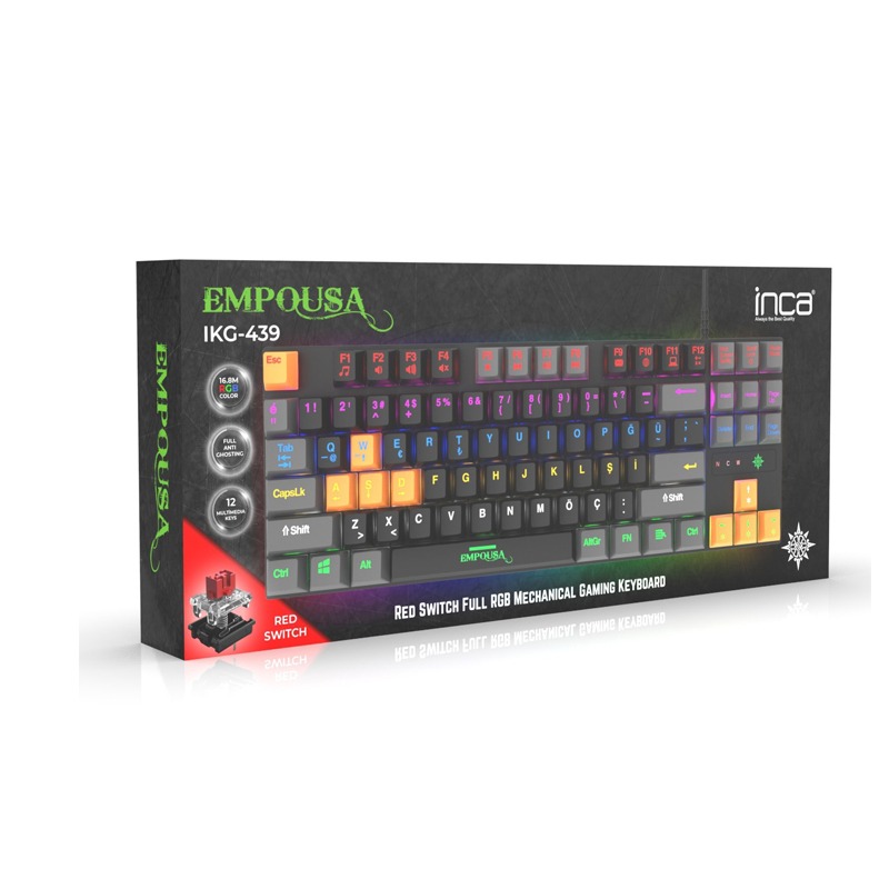 Clavier Gamer Filaire INCA IKG-439 Mécanique Interrupteur rouge RGB - Image 7