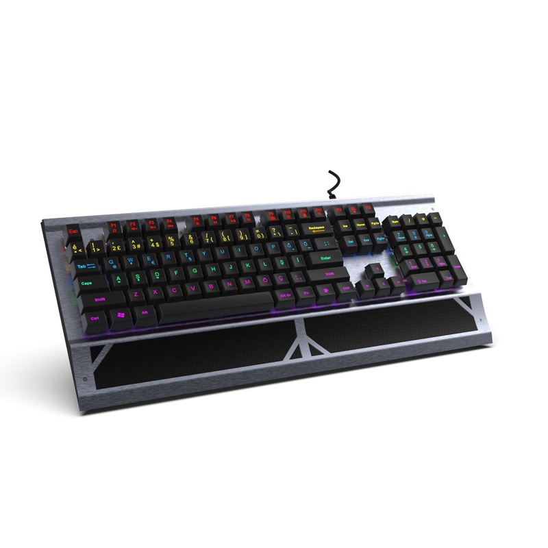 Clavier Gamer Filaire INCA IKG-444 Mécanique Interrupteur Bleu RGB - Noir - Image 4