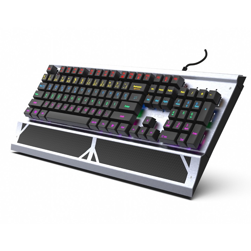 Clavier Gamer Filaire INCA IKG-444 Mécanique Interrupteur Bleu RGB - Noir - Image 3