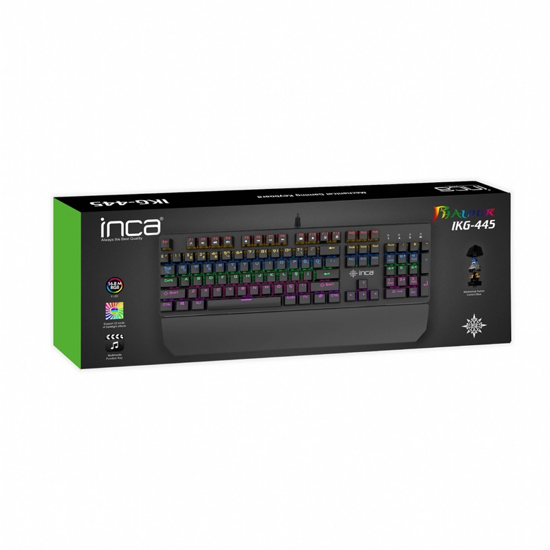 Clavier Gamer Filaire INCA IKG-445 Mécanique Interrupteur Bleu RGB - Noir - Image 8