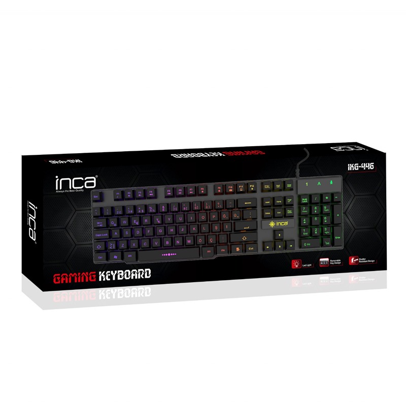 Clavier Gamer Filaire INCA IKG-446 RGB - Noir - Image 5