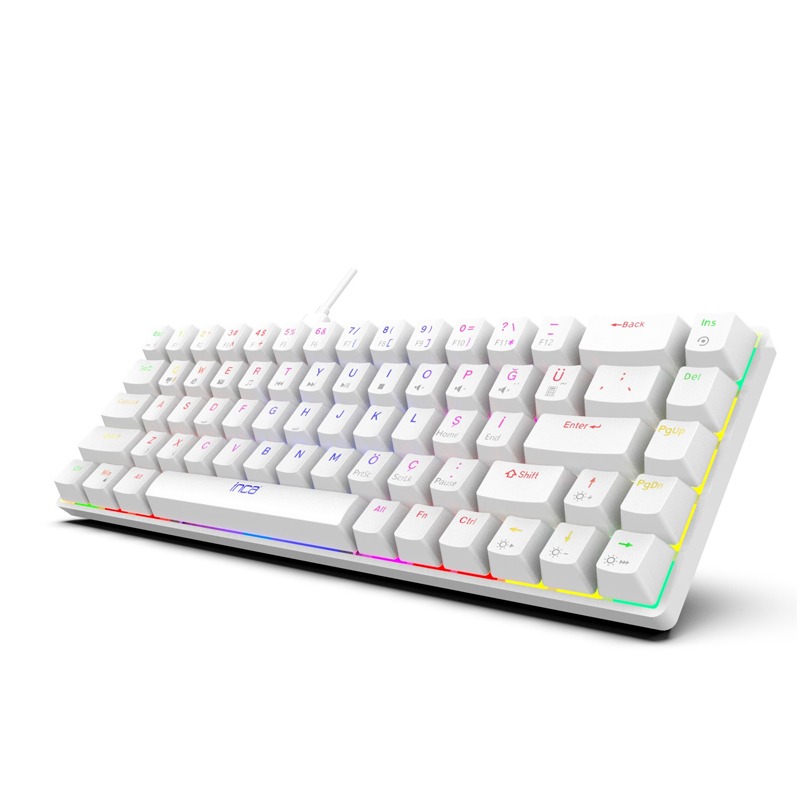 Clavier Gamer Filaire INCA IKG-453 Mécanique Interrupteur rouge RGB - Blanc - Image 2