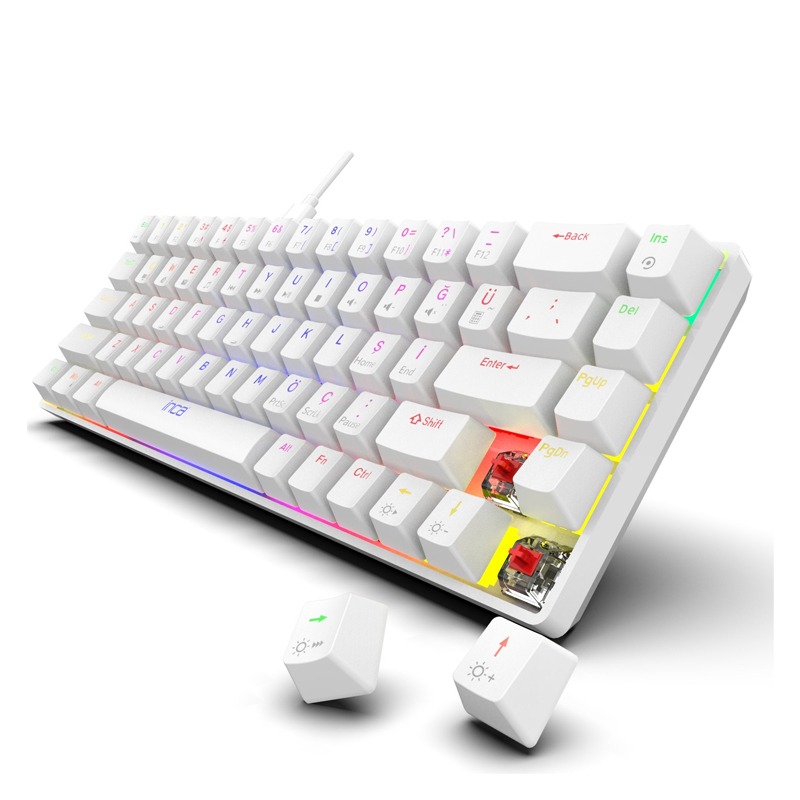 Clavier Gamer Filaire INCA IKG-453 Mécanique Interrupteur rouge RGB - Blanc - Image 8