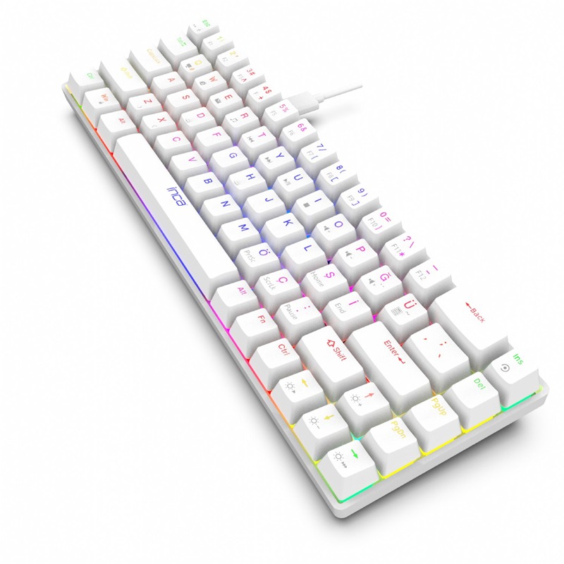 Clavier Gamer Filaire INCA IKG-453 Mécanique Interrupteur rouge RGB - Blanc - Image 4