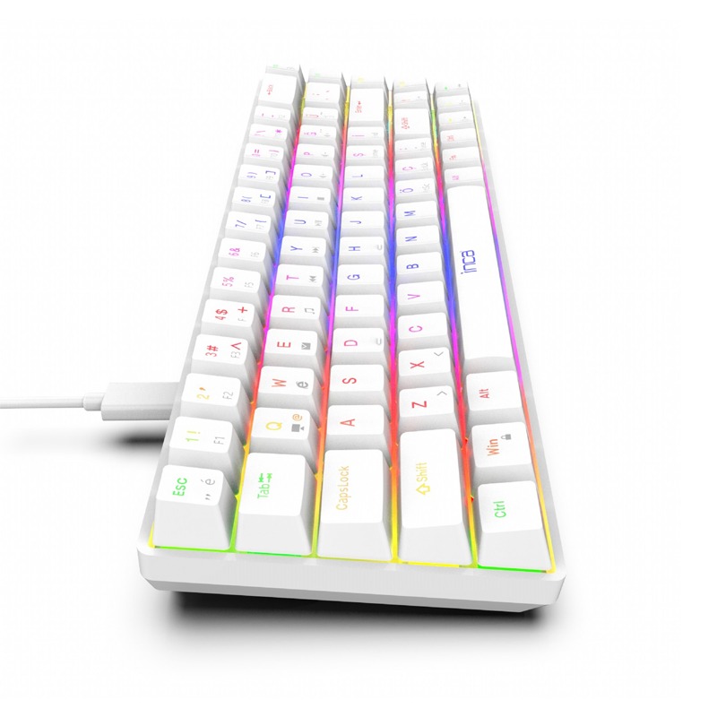 Clavier Gamer Filaire INCA IKG-453 Mécanique Interrupteur rouge RGB - Blanc - Image 7
