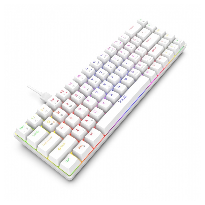 Clavier Gamer Filaire INCA IKG-453 Mécanique Interrupteur rouge RGB - Blanc - Image 6