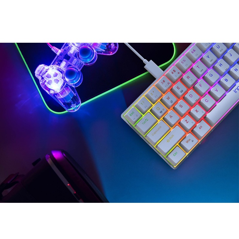 Clavier Gamer Filaire INCA IKG-453 Mécanique Interrupteur rouge RGB - Blanc - Image 10