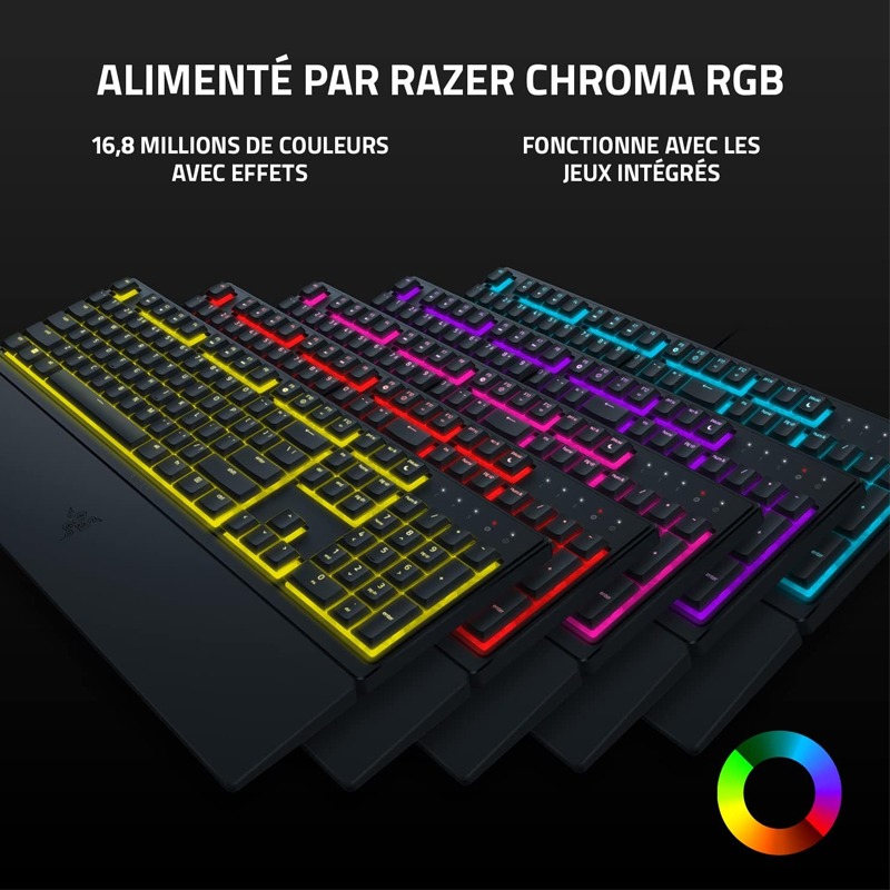 Clavier Gamer Filaire RAZER Ornata V3 X Membrane RGB - Noir - Image 2