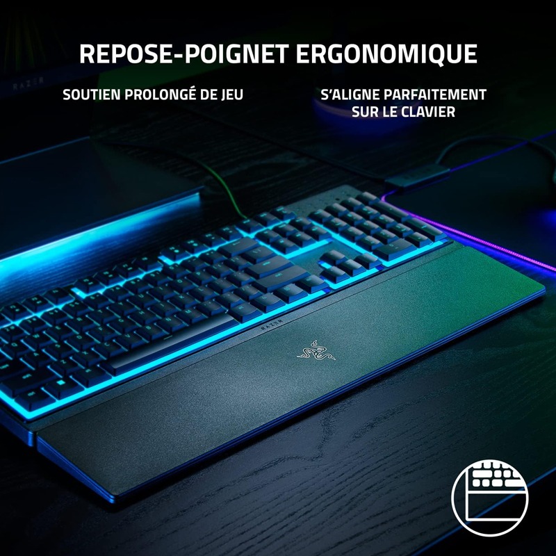 Clavier Gamer Filaire RAZER Ornata V3 X Membrane RGB - Noir - Image 3