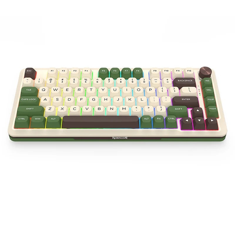 Clavier Gamer REDRAGON CYRUS PRO K681CGC RGB - Vert et Beige - Image 4