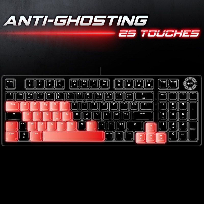 Clavier Gamer Filaire SPIRIT OF GAMER XPERT K350 RGB Switch Marron - Gris - Image 2