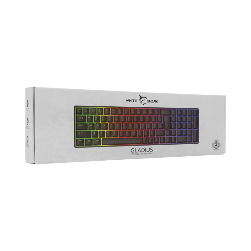Clavier Gamer Filaire WHITE SHARK GK-001114 GLADIUS – Noir - Image 9