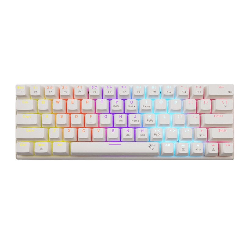Clavier Gamer Filaire WHITE SHARK WAKIZASHI 2 US Blanc - Interrupteurs bleus, Photo boutique MyTek chez MyTek