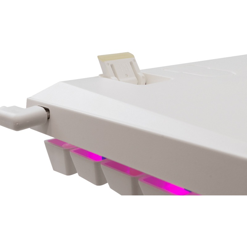 Clavier Gamer Filaire WHITE SHARK WAKIZASHI 2 US Blanc - Interrupteurs bleus - Image 6